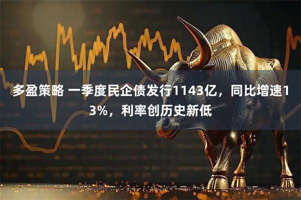多盈策略 一季度民企债发行1143亿，同比增速13%，利率创历史新低