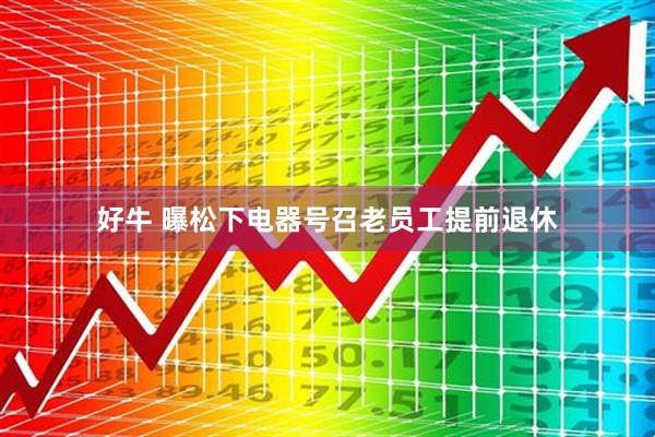 好牛 曝松下电器号召老员工提前退休