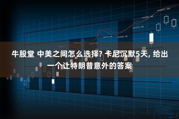 牛股堂 中美之间怎么选择? 卡尼沉默5天, 给出一个让特朗普意外的答案