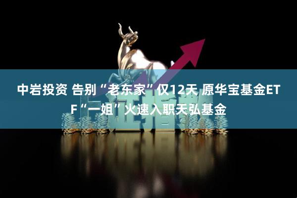 中岩投资 告别“老东家”仅12天 原华宝基金ETF“一姐”火速入职天弘基金